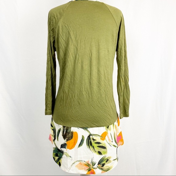 Charming Charlie Semi Sheer Green Floral Shirt - Picture 3 of 7